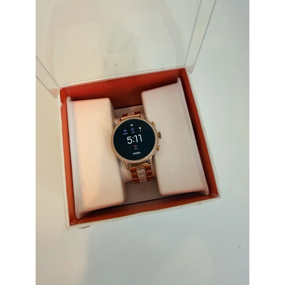 Fossil Gen 4 Smartwatch Venture HR 40mm - Rose Gold-Tone Stainless Steel FTW6011